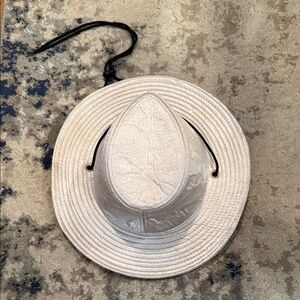 Silver Cowboy Hat with Chin Strap